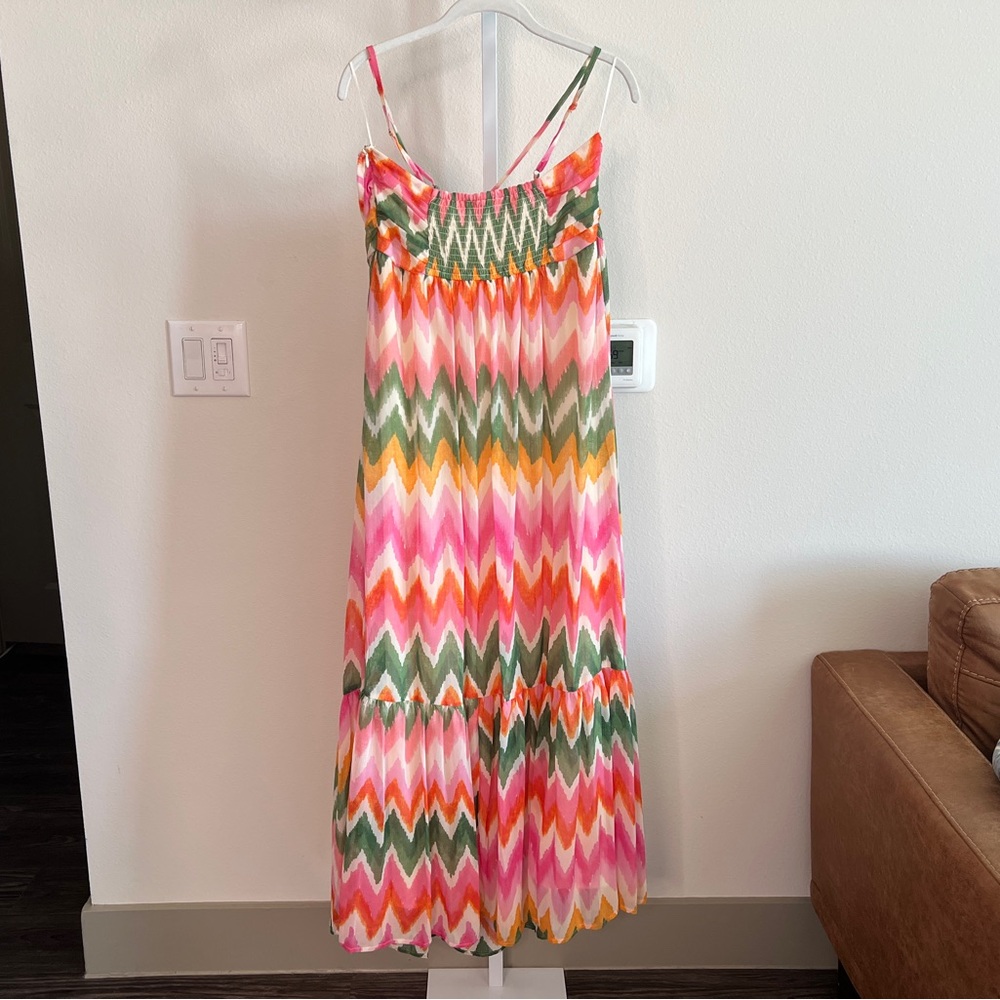 Dress Forum Pink and Orange Halter Maxi Sundress - Picture 9 of 9